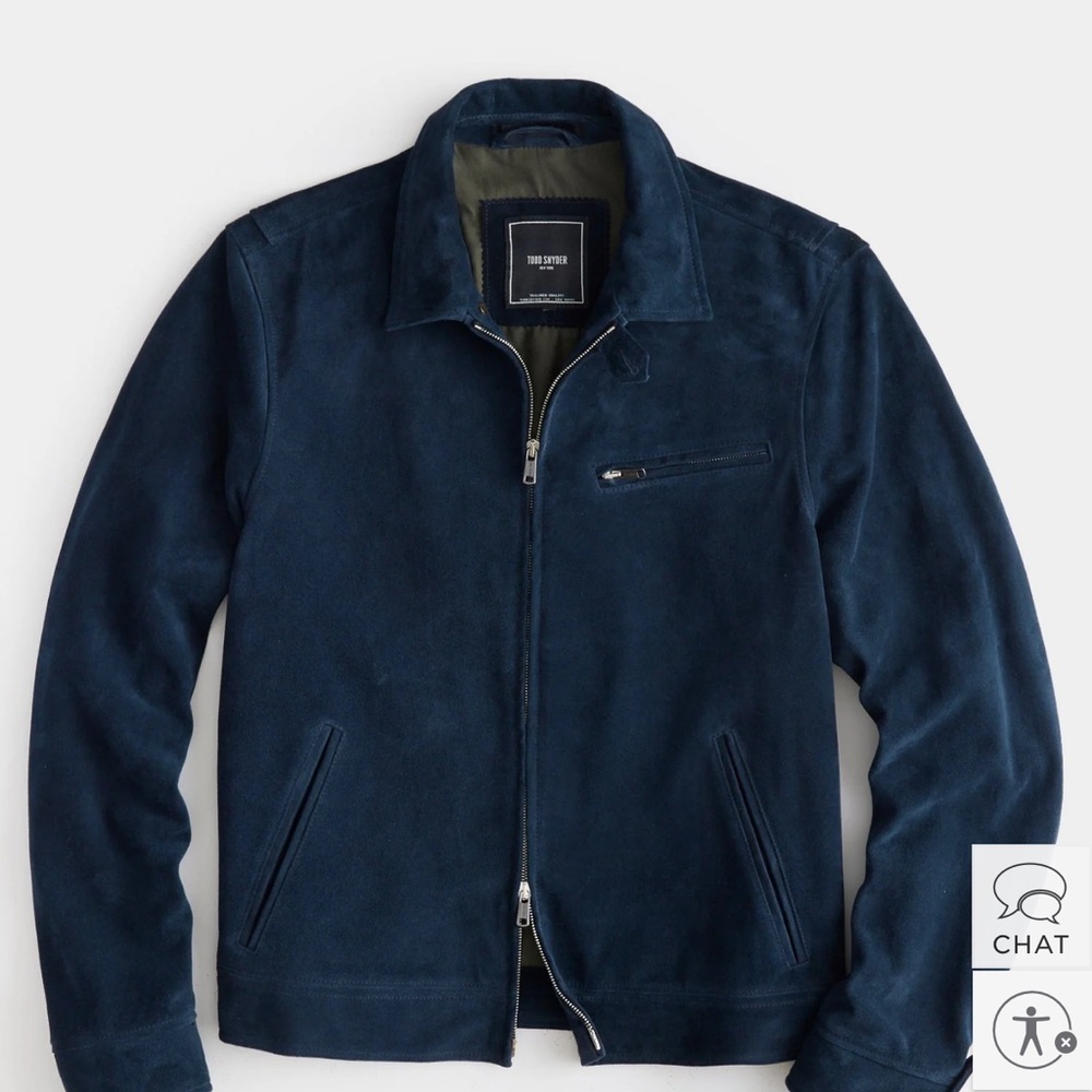 Todd Snyder Navy Suede Jacket